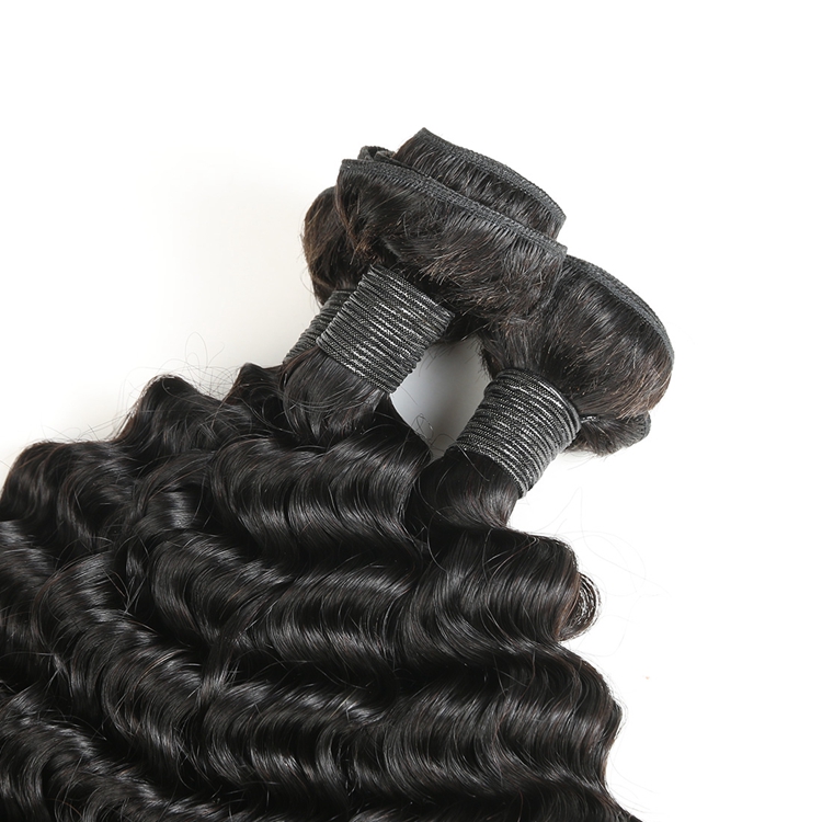 black deep wave human hair bundles 3