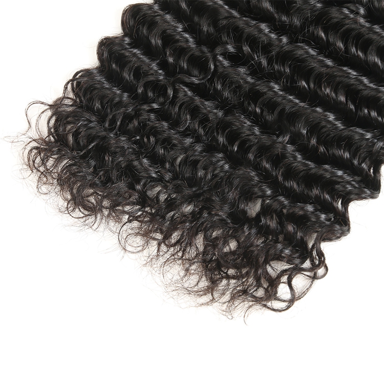 black deep wave human hair bundles 4