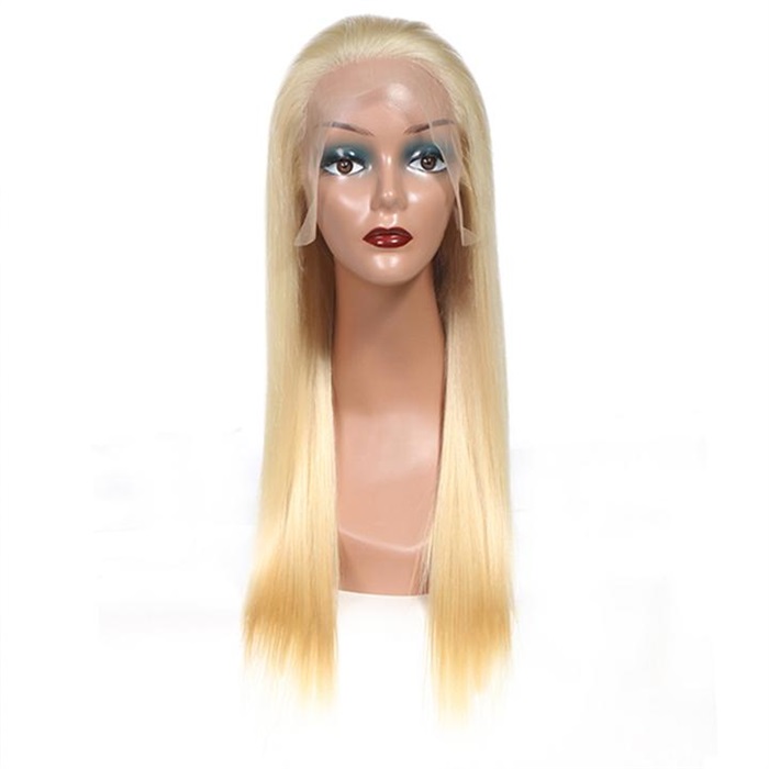 13x4 blonde color 613 straight lace front human hair wigs 1