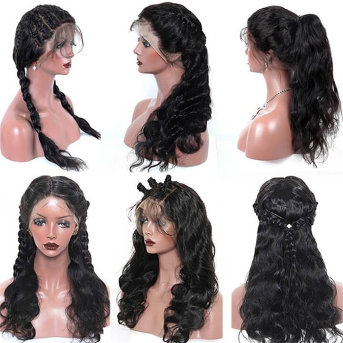 250% density super full and thick brazilian body wave wigs 5
