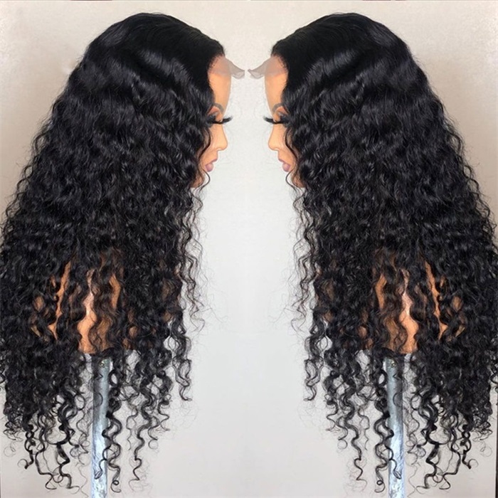 5x5 deep wave lace closure wig pre plucked natural-looking hairline 1