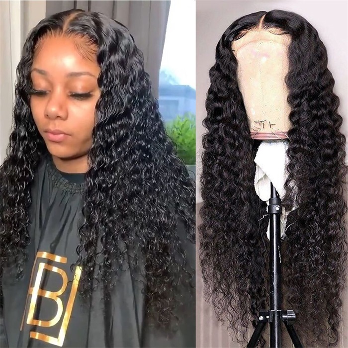 5x5 deep wave lace closure wig pre plucked natural-looking hairline 3