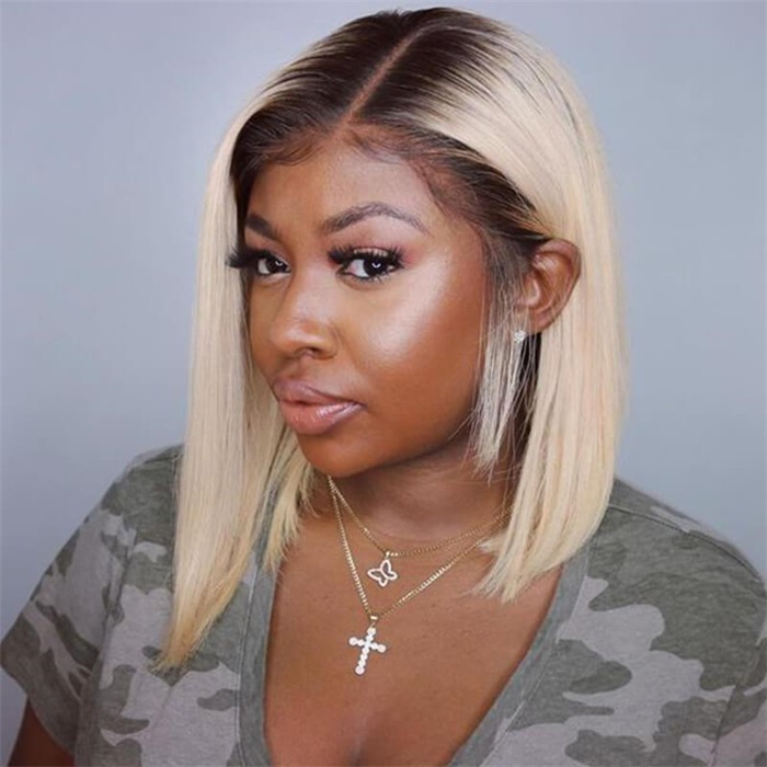 affordable 360 lace bob pre plucked human hair wigs 2