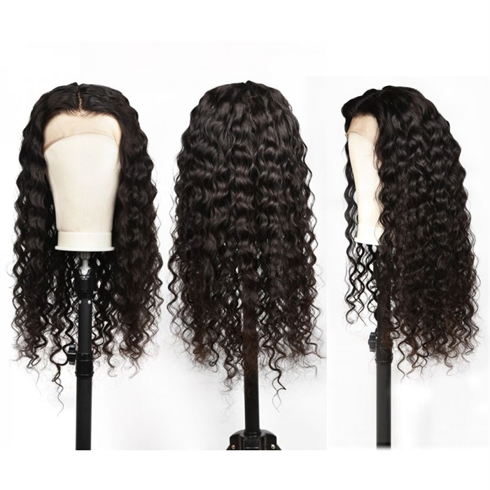 affordable 360 lace deep wave pre plucked human hair wigs 2