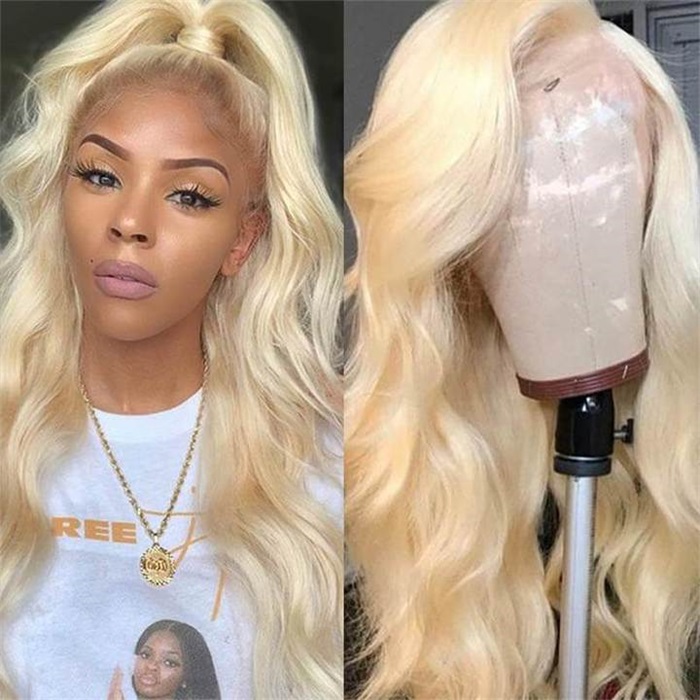 affordable 613 blonde body wave 360 lace wig pre plucked human hair wigs 5