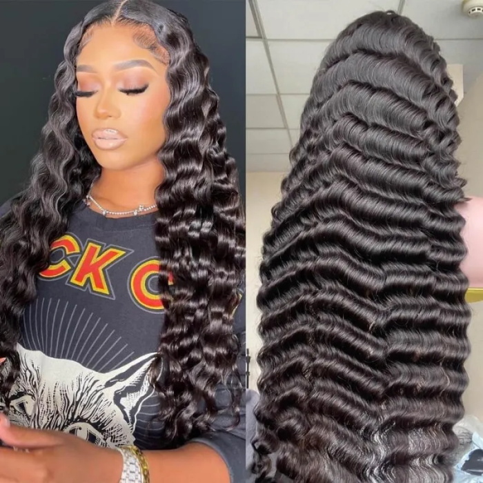 invisible hd lace frontal wigs skin melted loose deep wave wigs 2
