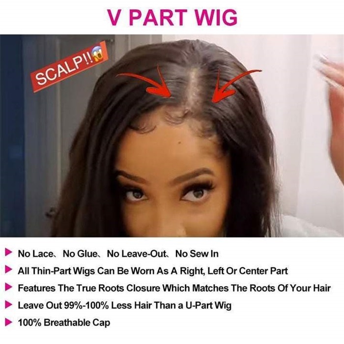 thin v part wigs body wave beginner friendly upgraded v part wigs meet real scalp no leave out 1