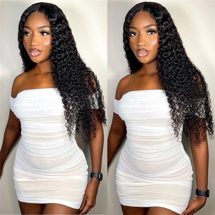 transparent 5x5 lace closure wigs brazilian deep curly human hair wig hd lace front wigs for women 2