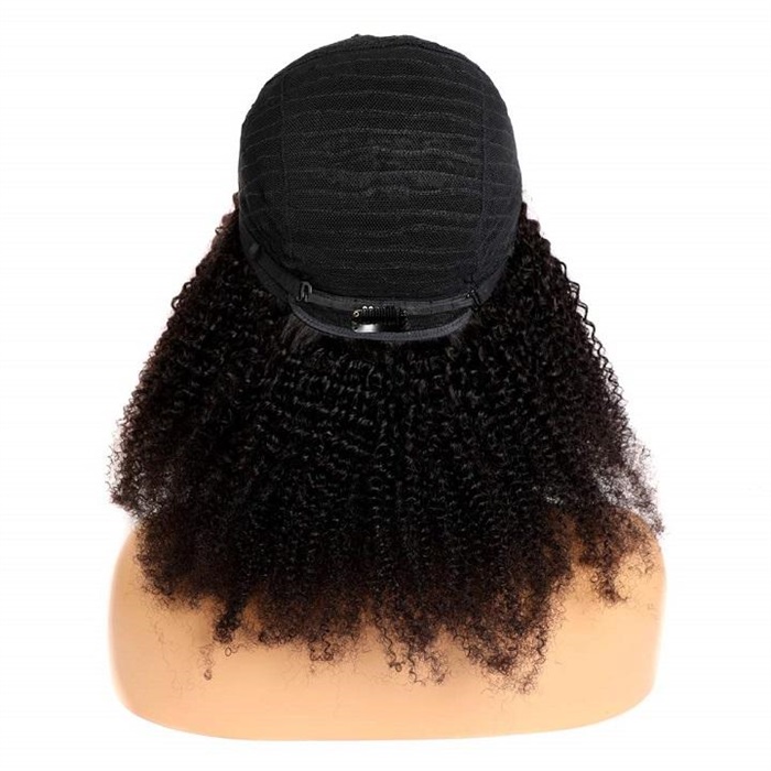u part kinky curly wig glueless brazilian virgin human hair wigs with clips 1